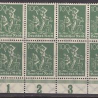 Deutsches Reich  187a * * Eckrand achter Block #048361