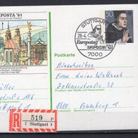BRD / Bund 1981 Sonderpostkarte Naposta ´81 PSo 6 gelaufen -10-