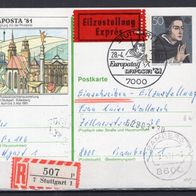 BRD / Bund 1981 Sonderpostkarte Naposta ´81 PSo 6 gelaufen -15-