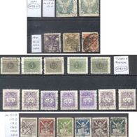 Briefmarken Tschechoslowakei 1919 / 1920 Eil- und Zeitungsmarken Portomarken