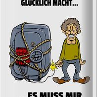 Blechschild Spruch 20x30 cm Geld allein macht nicht glücklich Schild