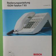 Bedienungsanleitung Telecom Bosch ISDN-Telefon T 93 (Manual, Handbuch) (1/3)