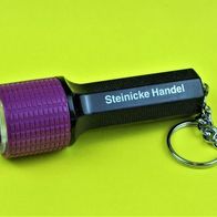 Mini LED Taschenlampe Schlüssel Anhänger 9 cm schwarz Kunststoff AA Batterie