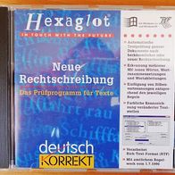 Hexaglot NEUE Rechtschreibung PC CD ROM compact disc Deutsch korrekt - Unbenutzt !