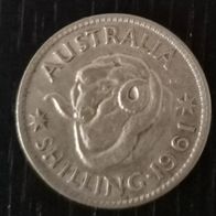 AUS : Australien 1 Shilling Elisabeth II 1961