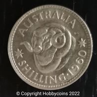 AUS : Australien 1 Shilling Elisabeth II 1960