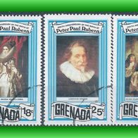 Grenada MiNr. 896 - 902 komplett gestempelt, Peter Paul Rubens, Gemälde (4577)