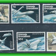 Grenada/ Grenadinen MiNr. 253 - 258 komplett gestempelt, Space Shuttle (4592)