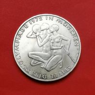 10 DM ark von Sportlergruppe Olympia München 1972, Prägestätte J, 625er Silber