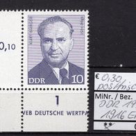 DDR 1974 Persönlichkeiten der deutschen Arbeiterbewegung MiNr. 1916 postfrisch ER uli