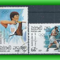 Laos MiNr. 1155 - 1159 gestempelt, Olympiade 1992 (4617)