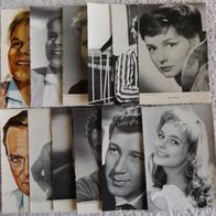 12 alte Postkarten: Schauspielerinnen + Schauspieler
