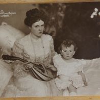 1 uralte Postkarte: 1910, Prinzessin Rupprecht von Bayern mit Prinzen Luitpold