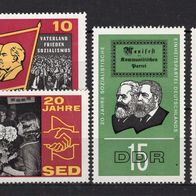 DDR 1966 20 Jahre SED MiNr. 1173 - 1177 postfrisch -1-