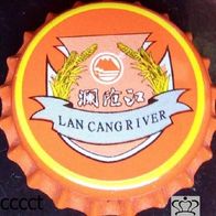 Lan Cang River Bier Brauerei Kronkorken in orange aus China Asien neu und unbenutzt