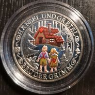 MED : Brüder Grimm Märchen Medaille Silber Hänsel und Gretel