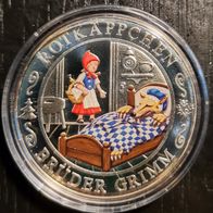 MED : Brüder Grimm Märchen Medaille Silber Rotkäppchen