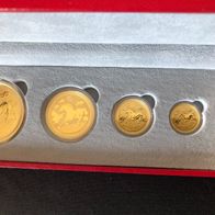 Lunar 2 Gold Pferd 2014 5 Münzen Set 1/20oz bis 1oz in Originalkapseln Sammelbox