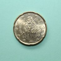 Gut erhaltene Euro-Münze von San Marino zu 20 Cent 2005