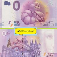 0 Euro Schein L´Aventure Michelin UEGS 2016-1 offiziell ausverkauft Nr 3816