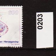 Bo001-Bosnien-Herzegowina Mi. Nr. 12 (aus Block2) + 203 Stadt Zenica o <