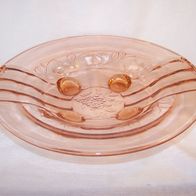 ART-Deco / Bauhaus Apricot Pressglasschale, 20/30er Jahre * **