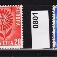 Europa-Gemeinschaftsausgaben (CEPT) Jahr 1964 - Schweiz Mi. Nr. 800 + 801 o <