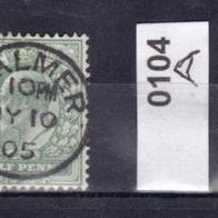 GB001-Großbritannien - Mi. Nr. 102 + 103 A + 104 A + 107 A König Edward VII. o <