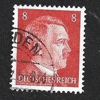 Deutsches Reich Freimarke " Hitler " Michelnr. 786 o
