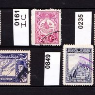 Tü001- Türkei Mi. Nr. 137 A + 161 IC + 235 + 633 + 849 o <