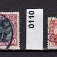 D006-Dänemark Mi. Nr. 97 + 105 + 110 + 114 o <