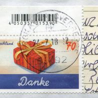 Deutschland Michel-Nr. 3386 Bogeneckrand Vollstempel auf Briefstück