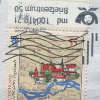 Deutschland Michel-Nr. 2526 Oberrand Vollstempel auf Briefstück