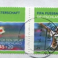 Deutschland Michel-Nr. 2324 Paar Vollstempel auf Briefstück
