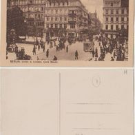 Berlin Unter den Linden Kaffee Bauer um 1923 reges Treiben mit Pferdefuhrwerken