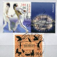 Deutschland Michel-Nr. 2443, 2453 Vollstempel auf Briefstück