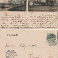 Bischofswerda 1905 2 Ansichten Teilansichten coloriert