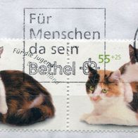 Deutschland Michel-Nr. 2404 Paar Vollstempel + Werbestempel auf Briefstück