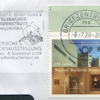 Deutschland Michel-Nr. 2866 Bogenrand Vollstempel + Werbestempel auf Briefstück