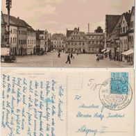 Colditz bei Grimma AK Marktplatz um 1965 gelaufen mit schönem Stempel