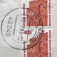 Deutschland Michel-Nr. 1562 Paar gestempelt auf Briefstück