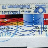 Deutschland Michel-Nr. 2449 Paar Vollstempel auf Briefstück