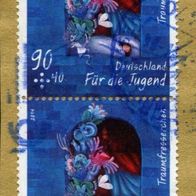 Deutschland Michel-Nr. 3097 Paar gestempelt auf Briefstück