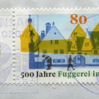 Deutschland Michel-Nr. 3621 Vollstempel + Werbestempel auf Briefstück