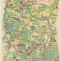 Landkarte Vogtland 3 von Hoppe nicht gelaufen leicht gebrauchte Erhaltung