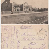 Lowitsch Polen 1915 Bahnhof Süd mit Feldpost gelaufen