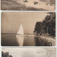 Usedom Warthe 1962 am Achterwasser Konvolut von 3 Karten nicht beschrieben