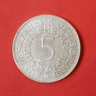 5 DMark Silberadler - Heiermann 1961 D Münze in 625er Silber