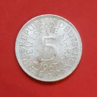 5 DMark Silberadler - Heiermann 1967 D Münze in 625er Silber