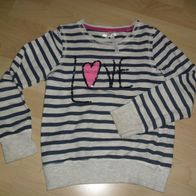 Next Sweatshirt Pulli Pailletten Herz Mädchen Gr. 110 6 Jahre